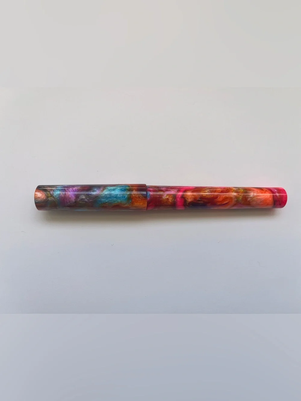 New Just Turnings Fountain Pen Resin Turnt Pen Co Daybreak Rainbow Broad Nib